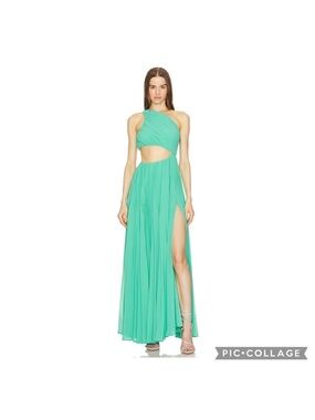 Michael Costello Jovie Gown in Aqua size small